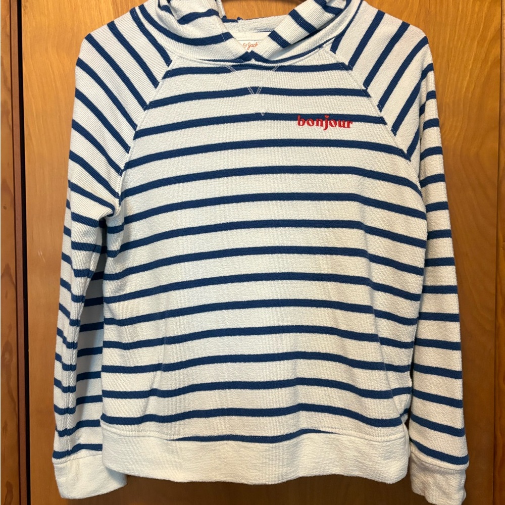Cat & Jack Blue and White Striped Hoodie